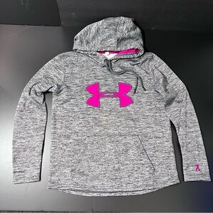 Women’s Under Armour Gray Hoodie with Pink Logo & Breast Cancer Ribbon